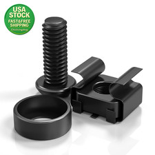 M6 Rack Mount Cage Nuts Screws Washers 50 Pack Carbon Steel 16Mm