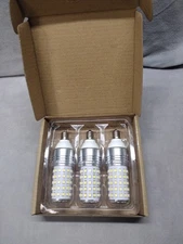 E12 3 Pack Of LED Bulbs Not Dim 5000k Crystal White Glow