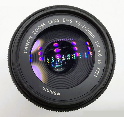 Canon EF-S 55-250mm f/4-5.6 IS STM Lens w/ Box   Clean Glass   Tested Excellent