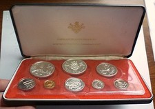 1974 CAYMAN ISLANDS - OFFICIAL PROOF COIN SET (8) w 4 SILVER - RCM PKG - 2.77 Oz 83.72 per troy oz