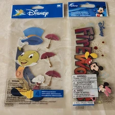 RARE Disney JIMINY CRICKET & Fireworks Scrapbooking Stickers By EK Success