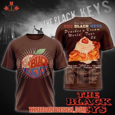 Black Keys Peaches n Kream 2026 Style Rock Fan AOP T-shirt