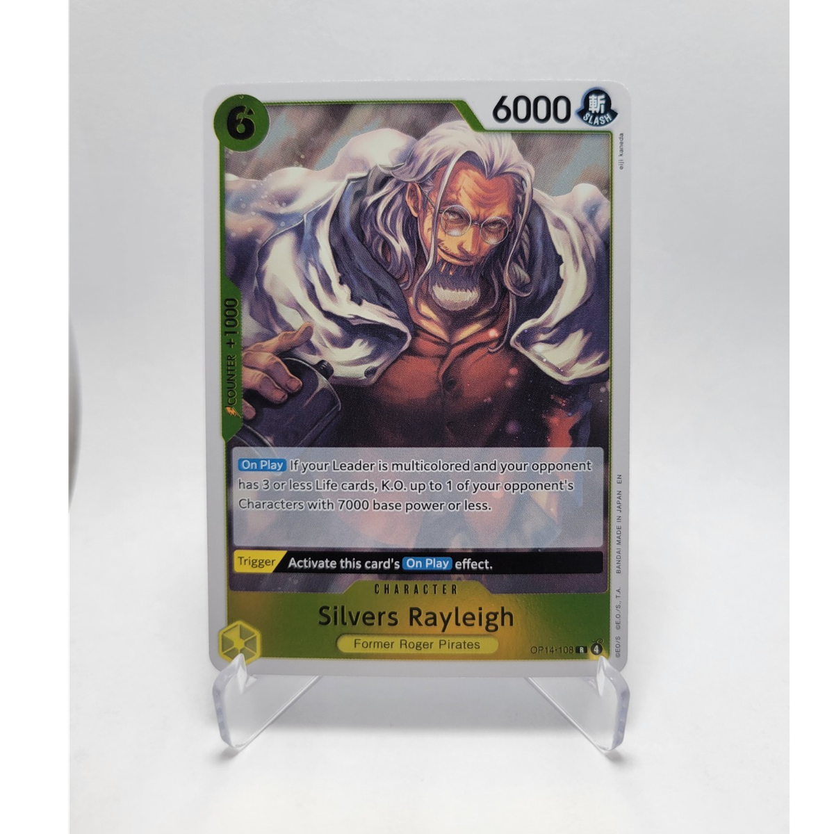 Silvers Rayleigh OP14-108 6000 Power One Piece CCG Character Card