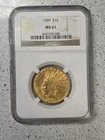 1909 $10 NGC MS 61 Indian Head Gold Coin