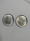 Lot of 2 - 1964 Roosevelt U.S. Dimes – 90% Silver –  Photos are of Exact Coins