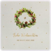 Weihnachten - Finest Collection - Unverpackte GlüCkwunschkarte Kranz Stern Frohe
