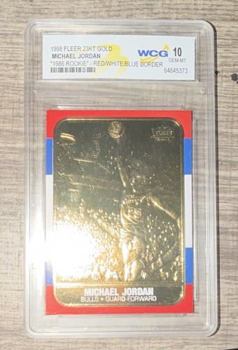 Fleer 1998 23KT Gold Michael Jordan #23 WCG Graded Sports Trading Card