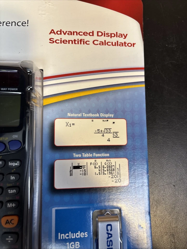 Casio fx-300ES PLUS Natural VPAM, Solar Scientific Calculator W/ Cover NEW - Image 3 of 4