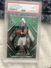 2024 Panini Phoenix Green Lazer Rookie Caleb Williams #151 PSA 10 Bears /50
