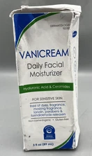Vanicream Daily Facial Moisturizer With Ceramides And Hyaluronic Acid 3oz NEW