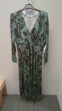 NWT Teal/Black Soft Surroundings Long Sleeve Pullover Dress Size PL