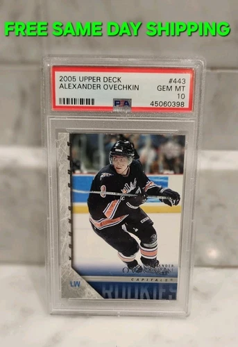 ALEXANDER OVECHKIN 2005-06 Upper Deck Young Guns Rookie Card #443 PSA 10 GEM MT