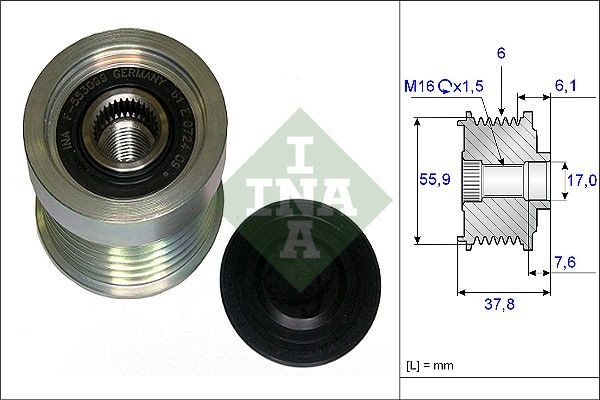 INA Generatorfreilauf FüR Volvo C70 I,S40 I,S60 I,S70,S80 I,V40,V70 I II-image