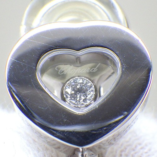 Chopard Clip-On Earrings Happy Diamond Heart Moving ILOVEYOU Diamond 750WG - Picture 5 of 10