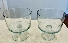 Lot Of 2 - Glass Trifle Bowls On Stands - Elegant Serving Dish for Desserts