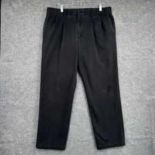 Dockers Pants Mens 38x32 Black Classic Fit Chino Trousers Casual Cotton Stretch