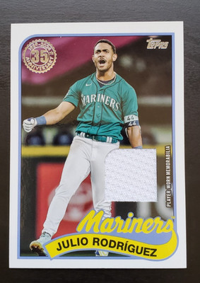 2024 Topps Series 2 Julio Rodriguez 1989 Design Game Used Relic 89R2-JR Mariners