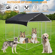 10x10ft Outdoor Pet Dog Run House w/ Cover Kennel Shade Cage Enclosure Playpen