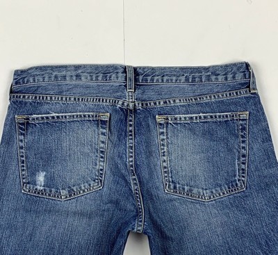 J Crew Bootcut Size 10 R Distressed Medium Wash Blue Denim Jeans