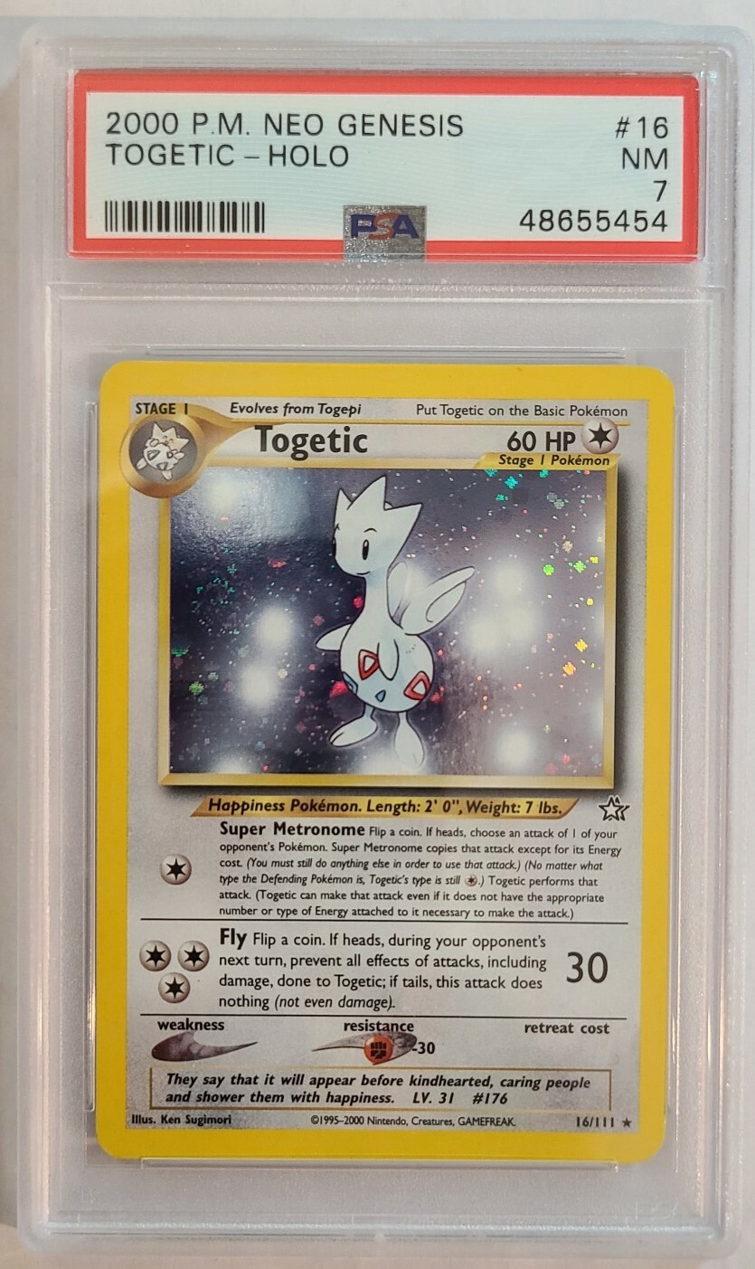 Pokémon TOGETIC 16/111 Holo Rare Neo Genesis PSA 7 Graded NM 🍒