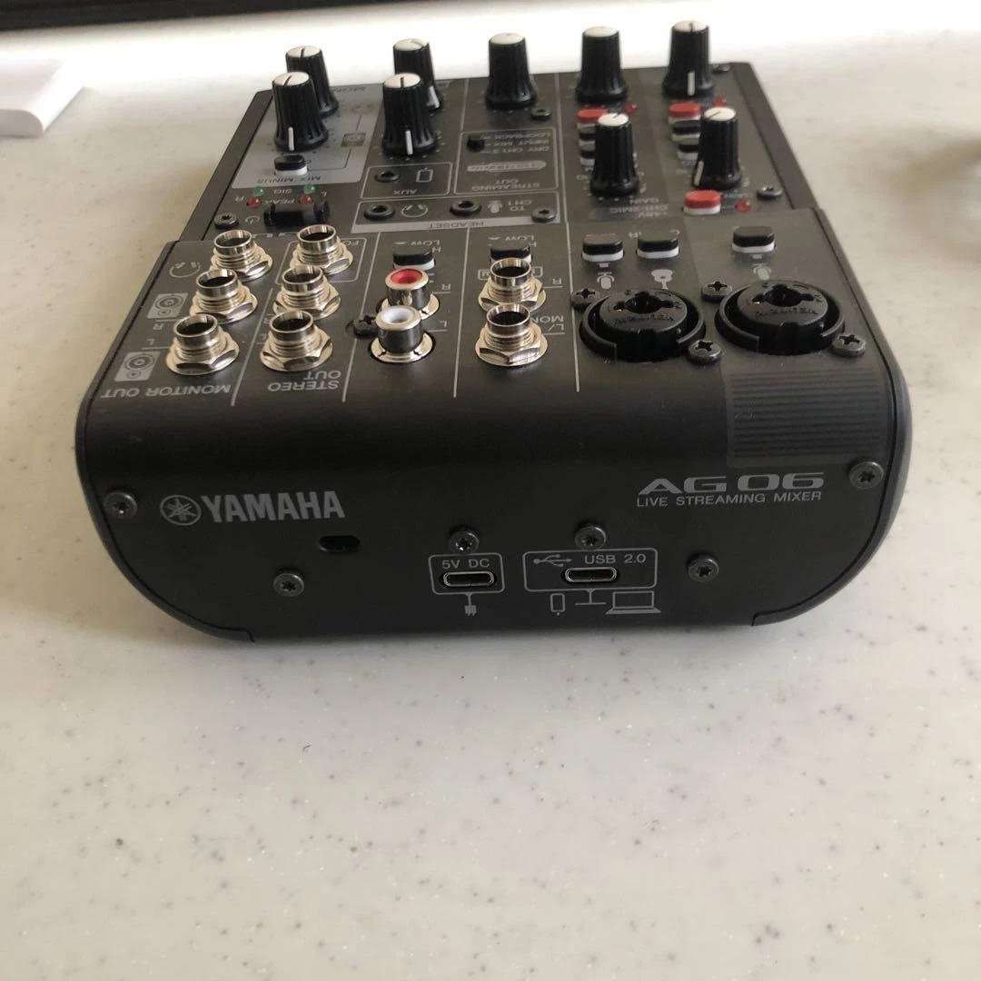 YAMAHA AG06MK2 B Black Live Streaming Audio USB Mixer 6 Channel 24