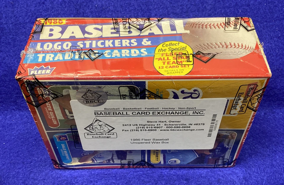 1986 Fleer нераспечатанная бейсбольная восковая упаковка коробка BBCE запечатанная карточка дебютанта Хосе Кансеко? - Изображение 4 из 4