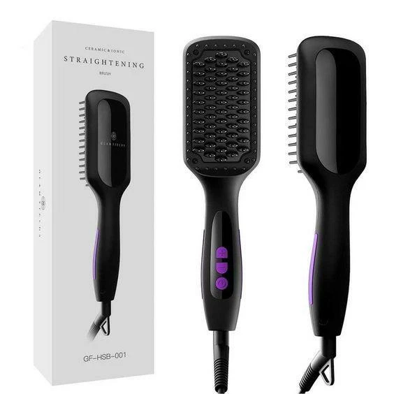 Glamfields hair brush straightener top