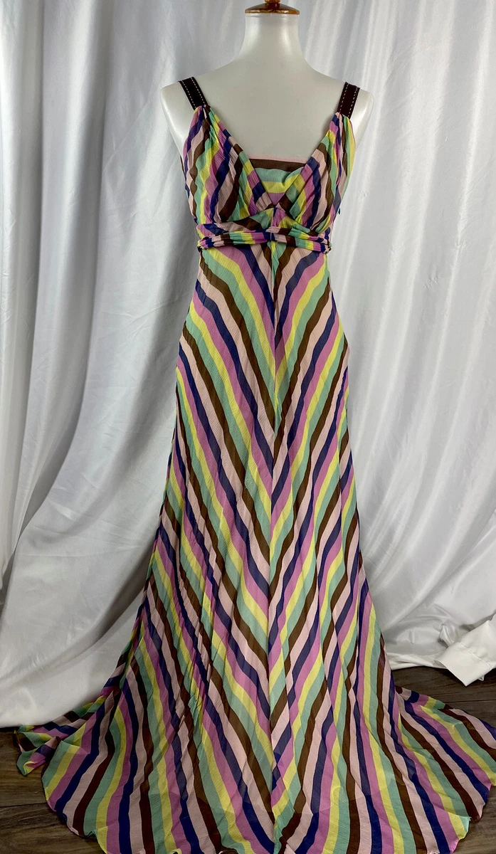 Rainbow candies striped maxi dress deals