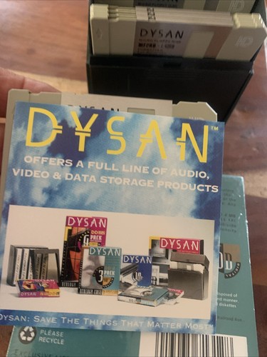 Dysan 2HD 3.5" Floppy Disks 2packs 19 Disks w/Storage Case - Afbeelding 7 van 8