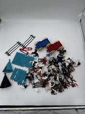 Vintage Lot Of Cowboys And Indians Collection Assortment With Accessories Multic