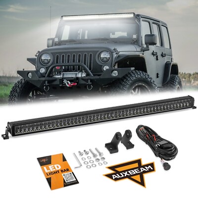 AUXBEAM 52''INCH Led Light Bar Spot Flood Combo Offroad Driving 4X4 Truck ATV 50