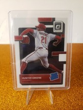 Hunter Greene 1st Rated Rookie Card RC 2022 Donruss Optic #160 Cincinnati Reds