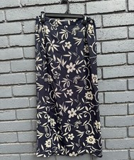 Beach Summer Floral Wrap Maxi Shawl Skirt Swim Bikini Cover Up Blue Long Sarong