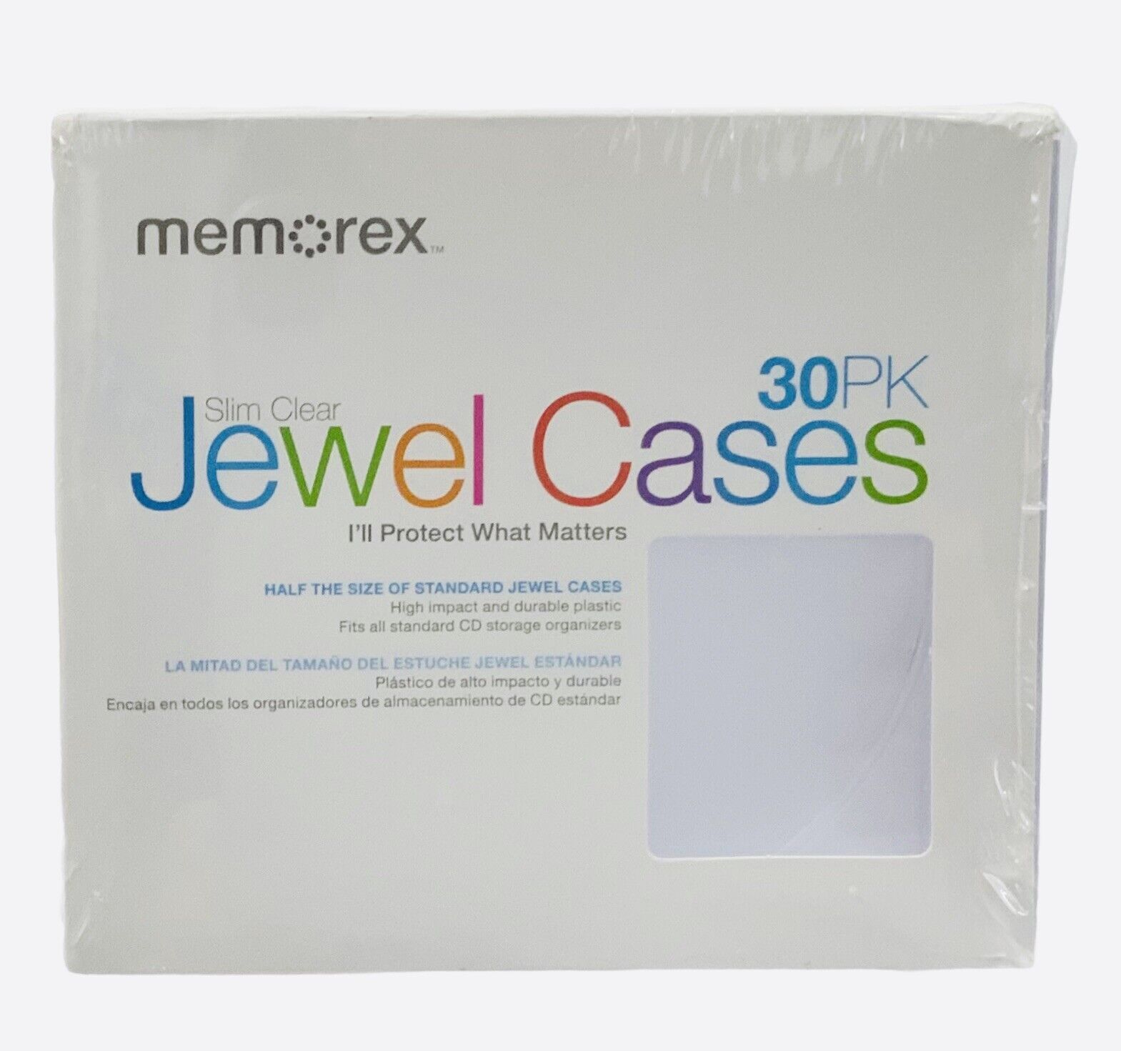 Memorex Jewel Cases - Slim Clear - Pack of 30 Cases CD Holders F