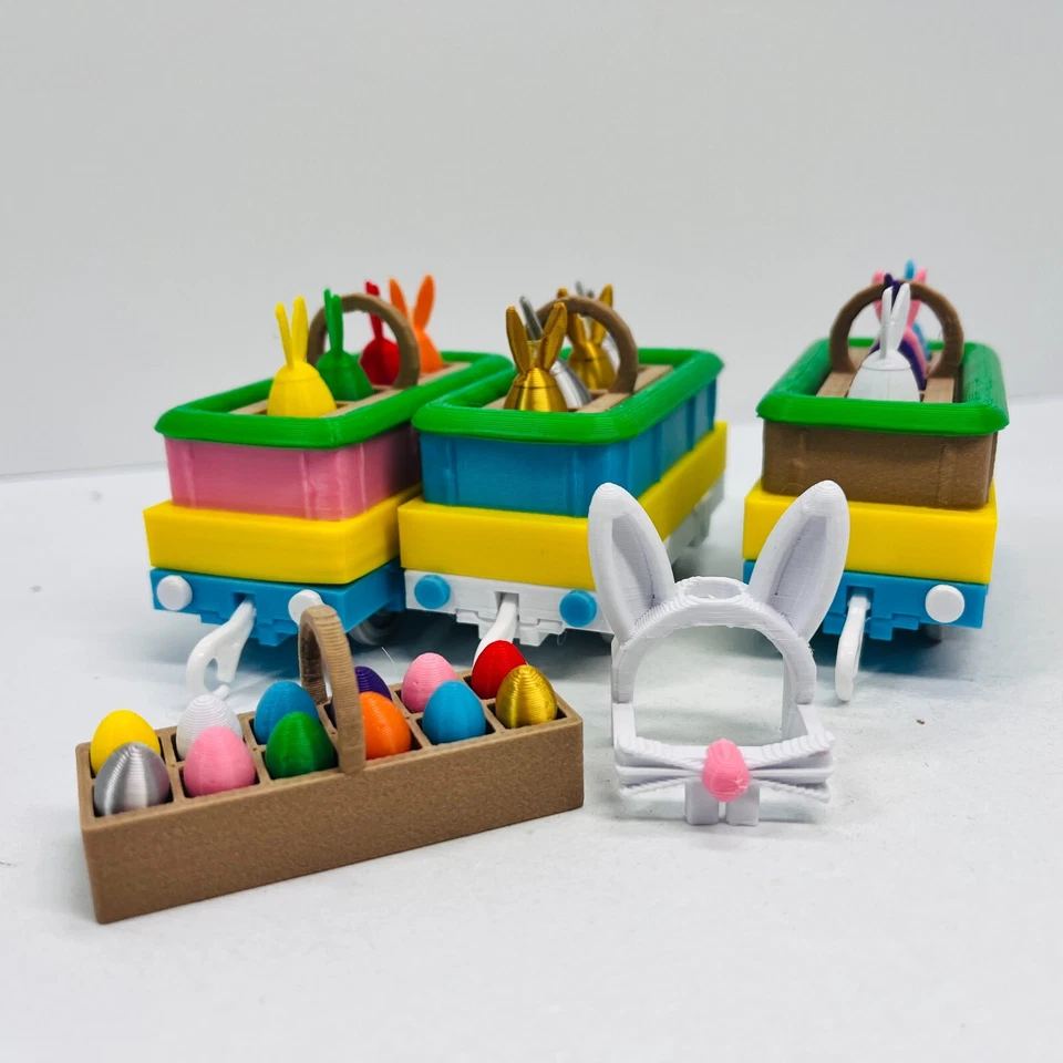 Thomas & Friends Trackmaster Tren de Carga de Pascua con Cara de Conejo - Personalizado ¡LEER! Foto 4 de 4