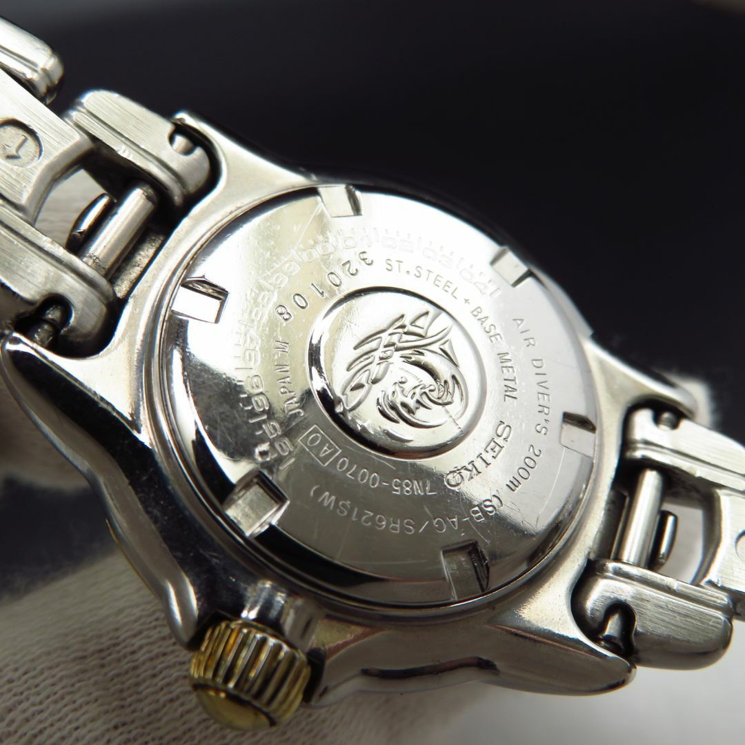 稼働 SEIKO SCUBA 腕時計 200m防水 ゴールド デイト 377 SEIKO SCUBA Diver Watch 200m Date Shell Dial Working Product