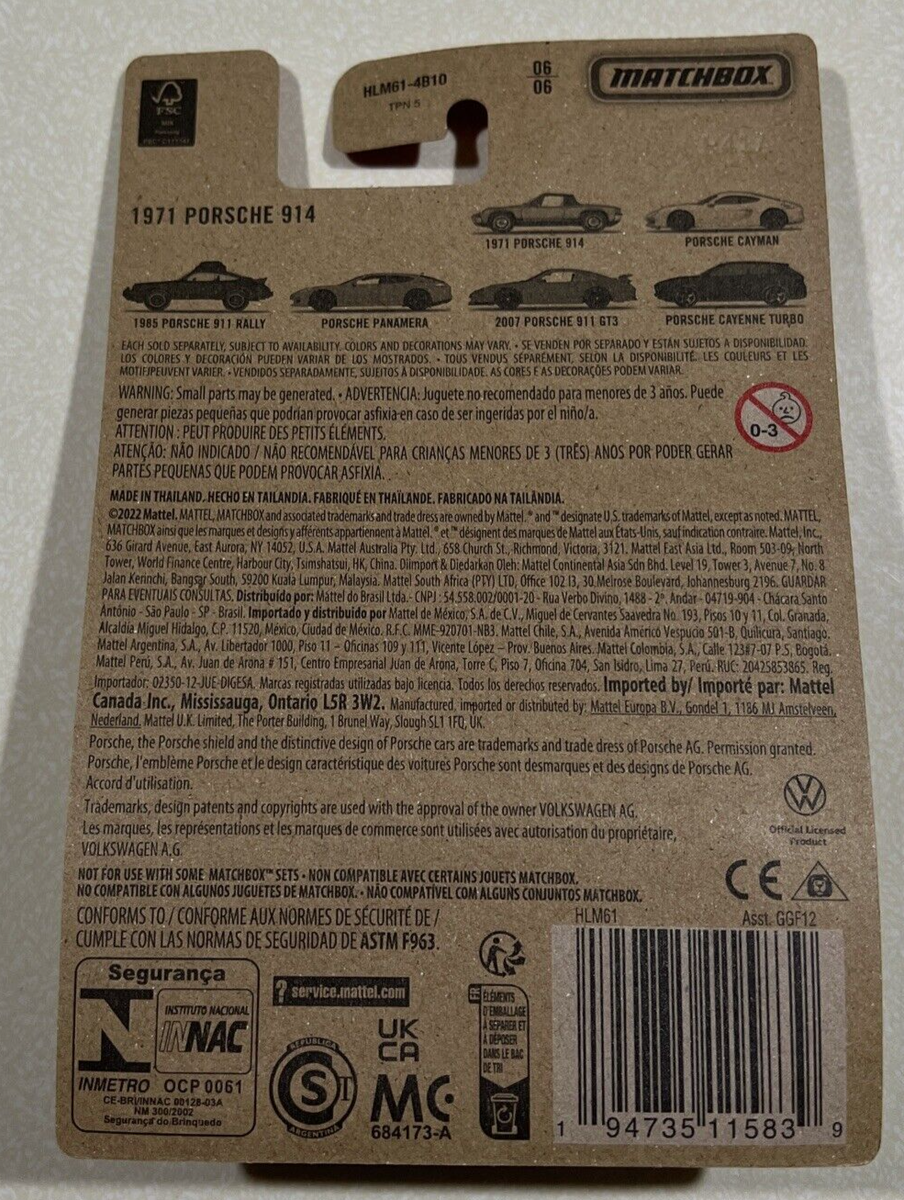 NEW 2023 Matchbox 1971 Porsche 914 Orange/black 70th NEW 2023 Matchbox 1971 Porsche 914 Orange/black 70th