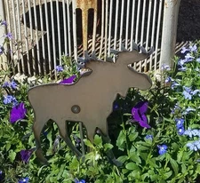    Metal Moose Garden Stake