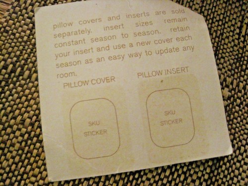 WEST ELM ~ STRAW PILLOW COVER 12" x 21", BROWNS, NEW (10 AVAIL) - Picture 3 of 3