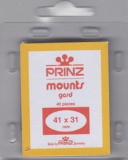 Prinz/Scott Stamp Mounts 41x31 mm Clear 40 Holders For US Semi Jumbo Horizontal