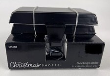 Stocking Holder Plain Purse Bag Outfit Hanger Christmas Shoppe 2 Pc Set Black