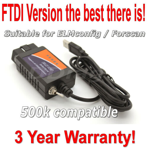 ELM 327 OBDII Modified Switch Forscan Elmconfig Fits Ford Mazda High Low  CAN - Afbeelding 1 van 4