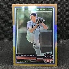 ALEXANDER CLEMMEY 2023 PANINI USA Stars & Stripes GOLD / SILVER REF #43 18U NAT