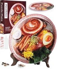 3D Puzzle Plate 124 Pieces - Soy Sauce Chashu Ramen Decorative Plate, Home Décor