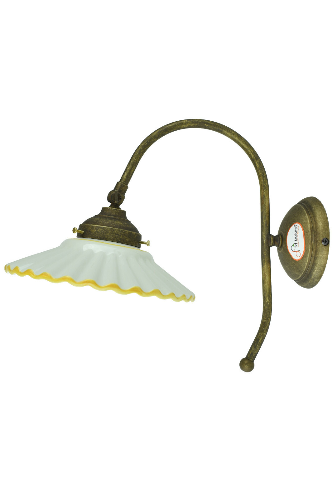 Lampada da Parete Vintage Ottone e Ceramica | Applique Interni A30 Elite