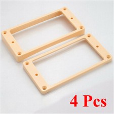 4x Cream Humbucker Pickup Rings Curved Bottom Bridge Neck Frame For Epiphone LP