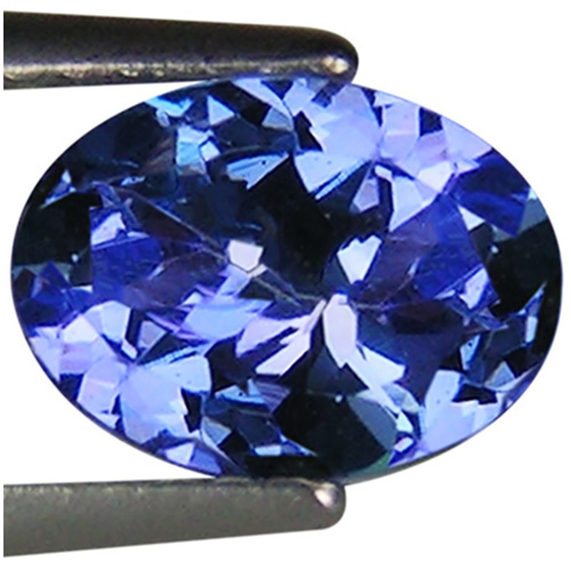 1.41 Ct A+ Natural D Block Tanzanite Medium Light Violet Green Color Oval Cut