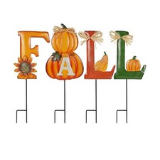 Juegoal 4 Pcs Fall Decorative Garden Stakes, 24 Inch Letter "FALL" Metal Yard...