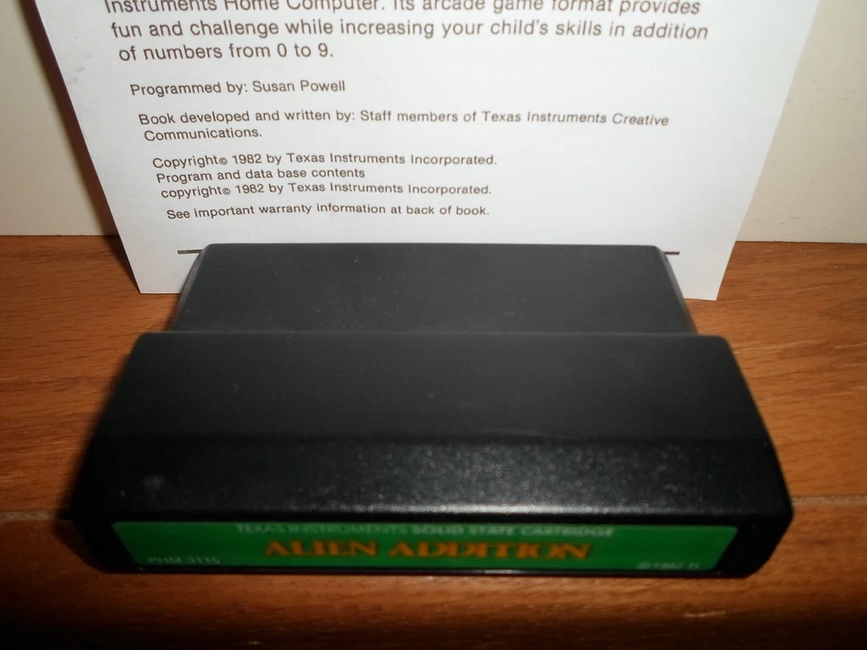 Tested ! Alien Addition Texas Instruments TI/99/4A Computer w/ Reprinted Manual - Image 3 of 4