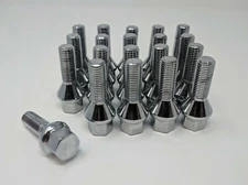 Set of 20 Lug Bolts 12x1.5 Chrome Conical Cone Lug Bolt 30mm Shank
